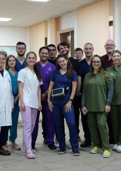 American & Ukrainian doctors with Razom and INgenius teams.