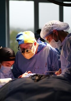 Dr. John Frodel, Dr. Anna Tovkes and local resident.